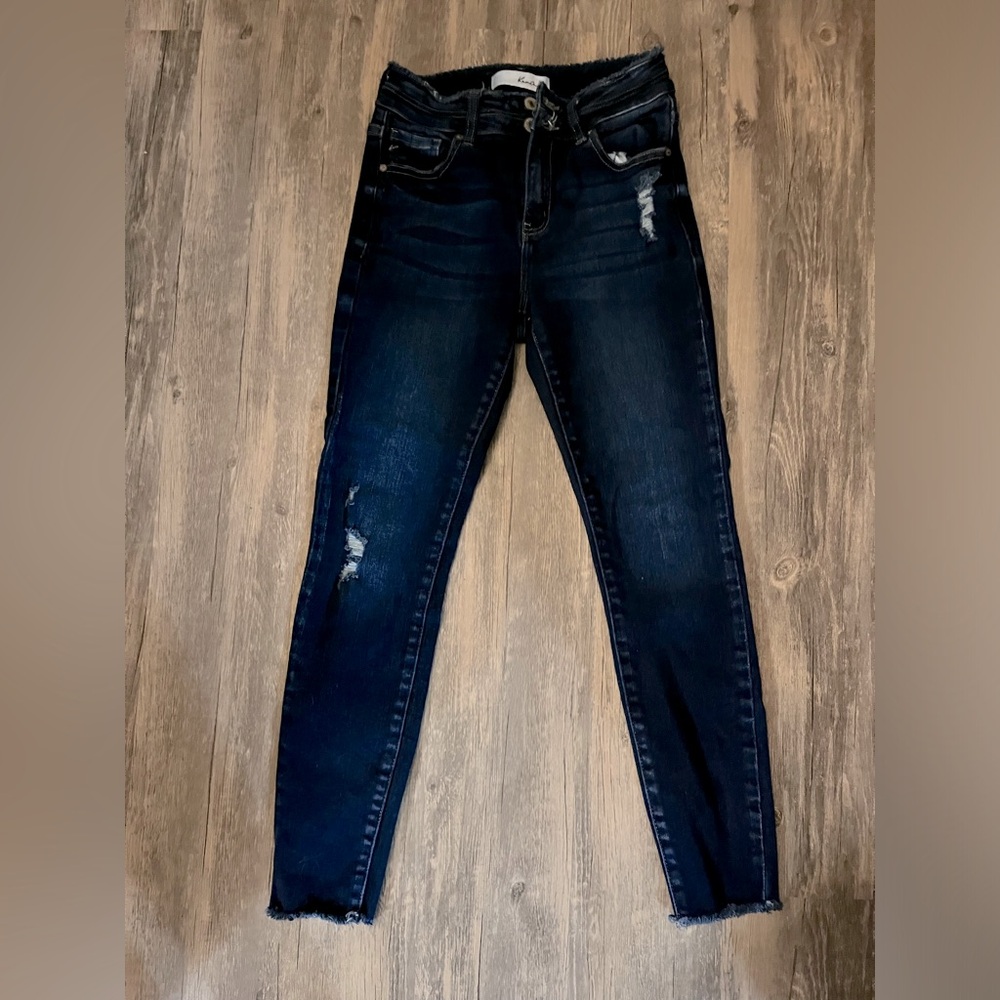 JACLYN HIGH RISE DOUBLE BUTTON SKINNY